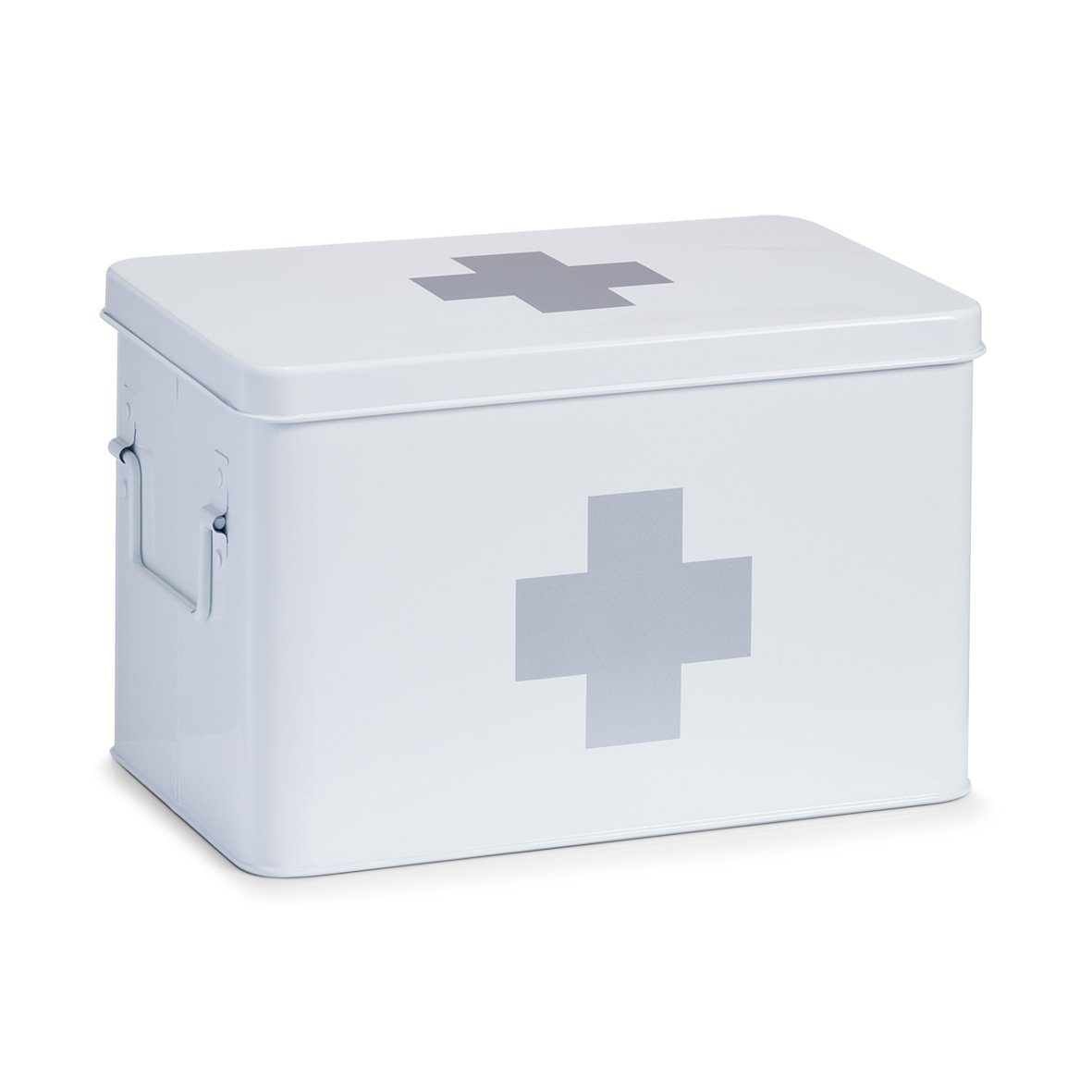 Zeller Present Ablageregal Medizinbox, weiß, Metall, 32 x 19,5 x 20 cm