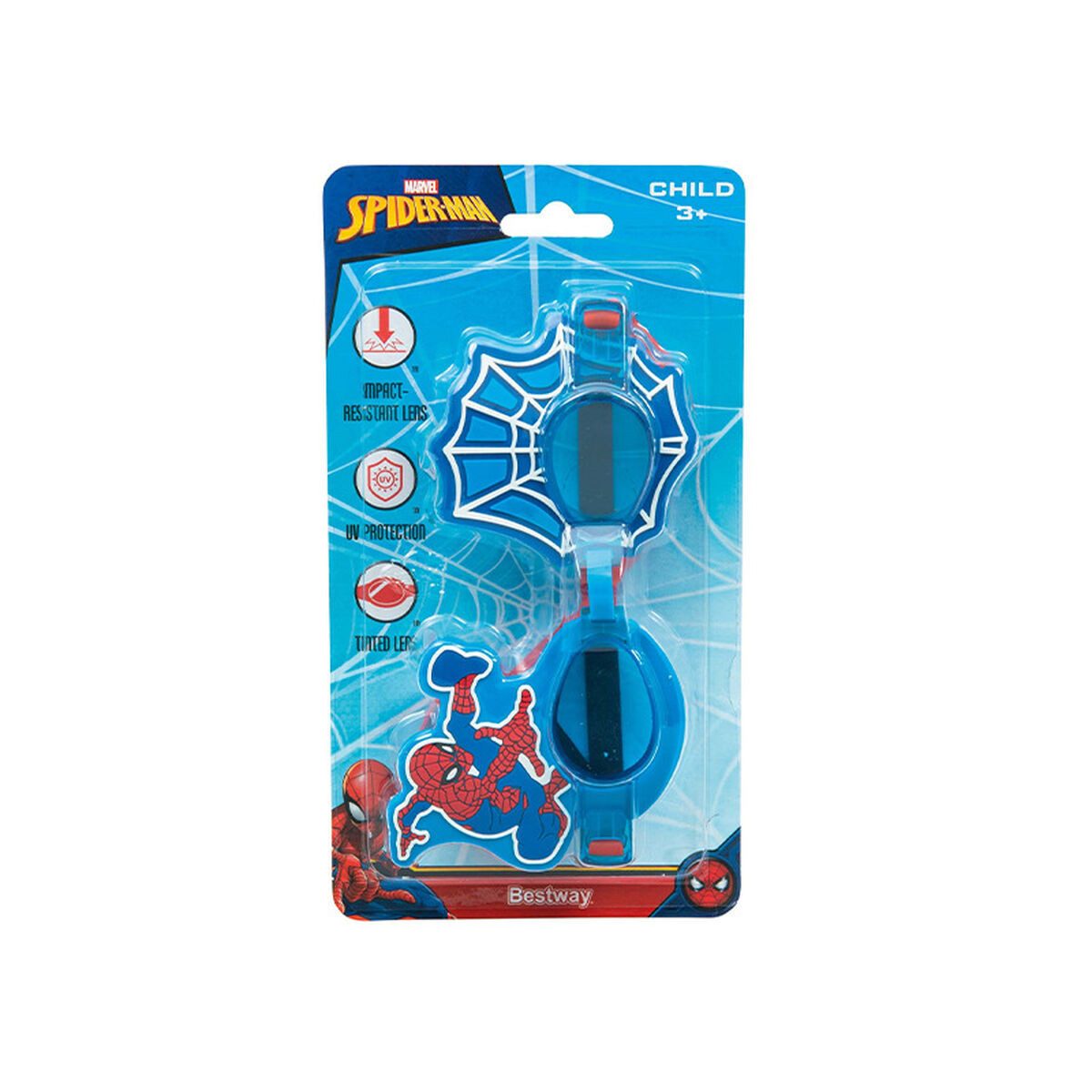 Bestway Schwimmbrille Bestway Kinder-Schwimmbrille Spiderman Blau BESTWAY Schwimmbrillen Kin