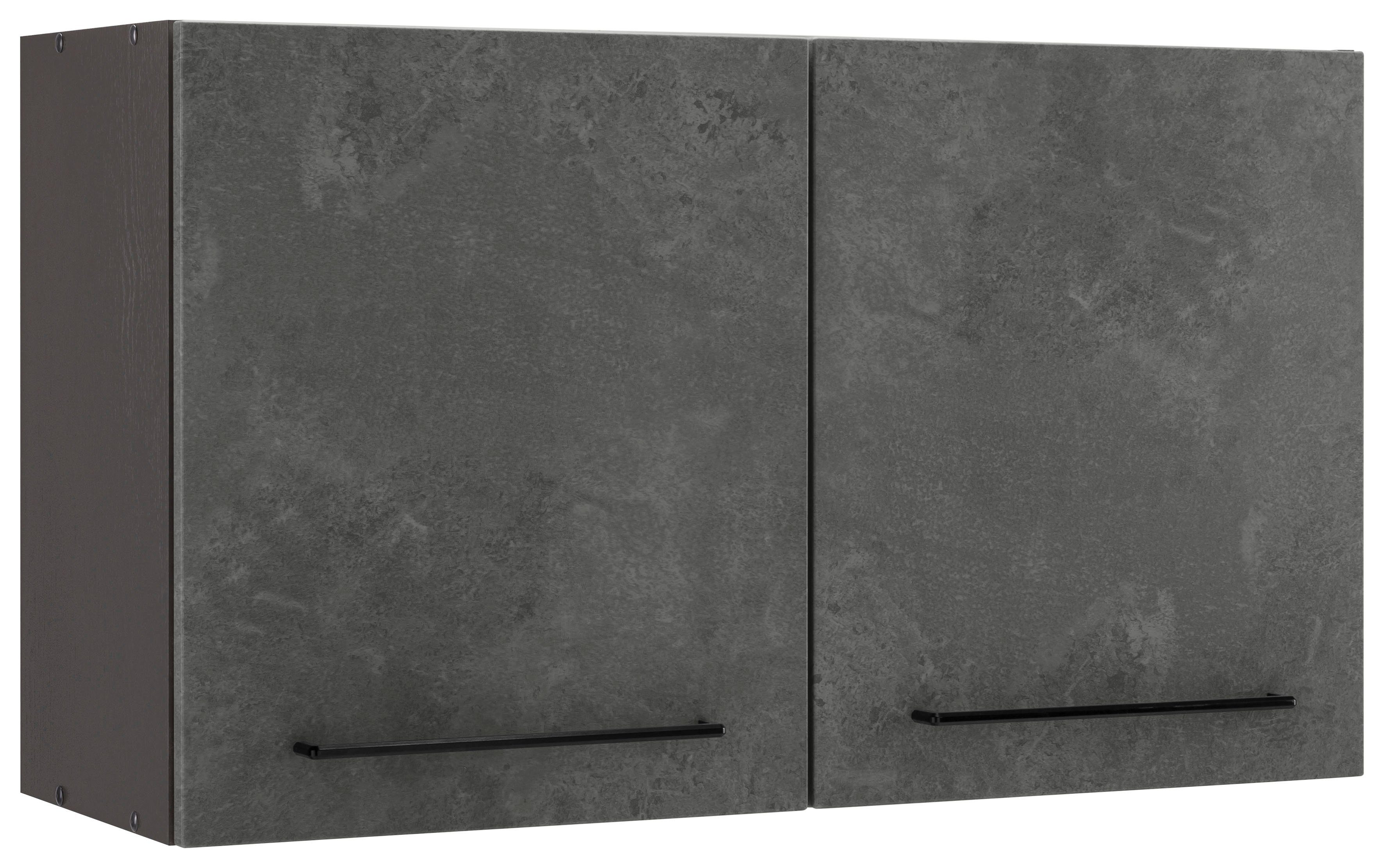 HELD MÖBEL Hängeschrank Tulsa 100 cm breit, 57 cm hoch, 2 Türen, schwarzer  Metallgriff, MDF Front | Apothekerschränke