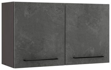 HELD MÖBEL Hängeschrank Tulsa 100 cm breit, 57 cm hoch, 2 Türen, schwarzer Metallgriff, MDF Front