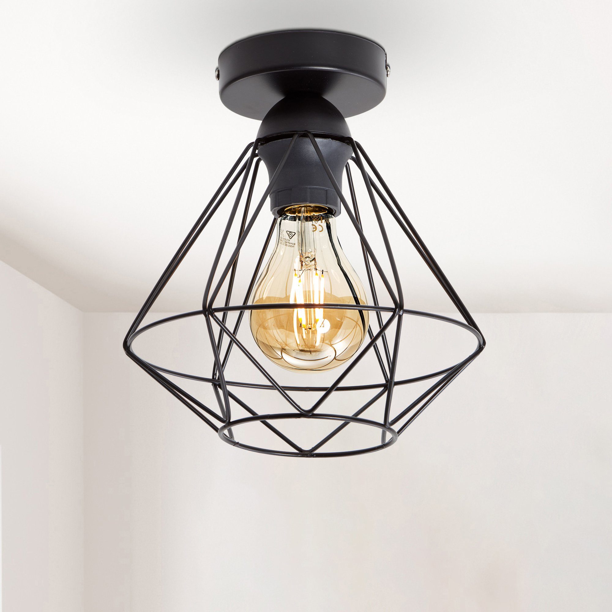 LED Deckenlampe Wandlampe Küchenlampen Metall Rahmen 6906F-30W-Black 