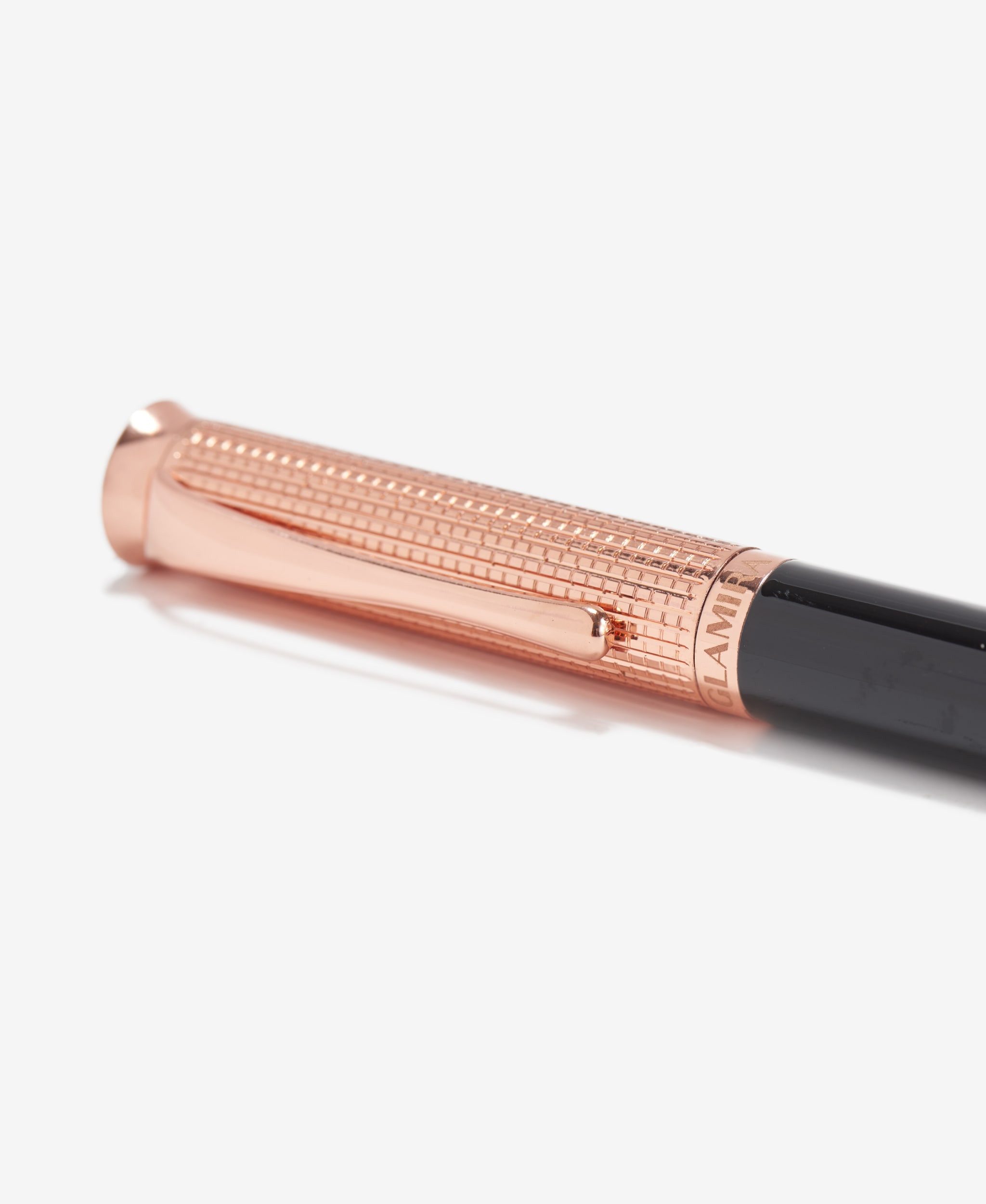 GLAMIRA Kugelschreiber Metallkugelschreiber - Schwarz mit Roségold, (1-tlg), elegantes Design, Metallgehäuse