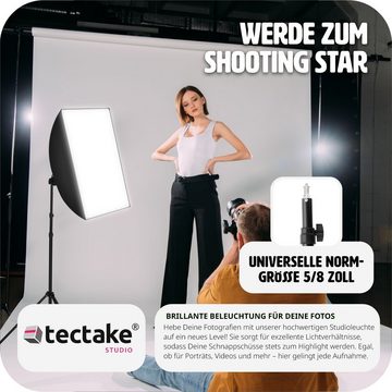 tectake Studioleuchte mit Softbox, Stativ und Tragetasche Studio-Stativ-Blitz