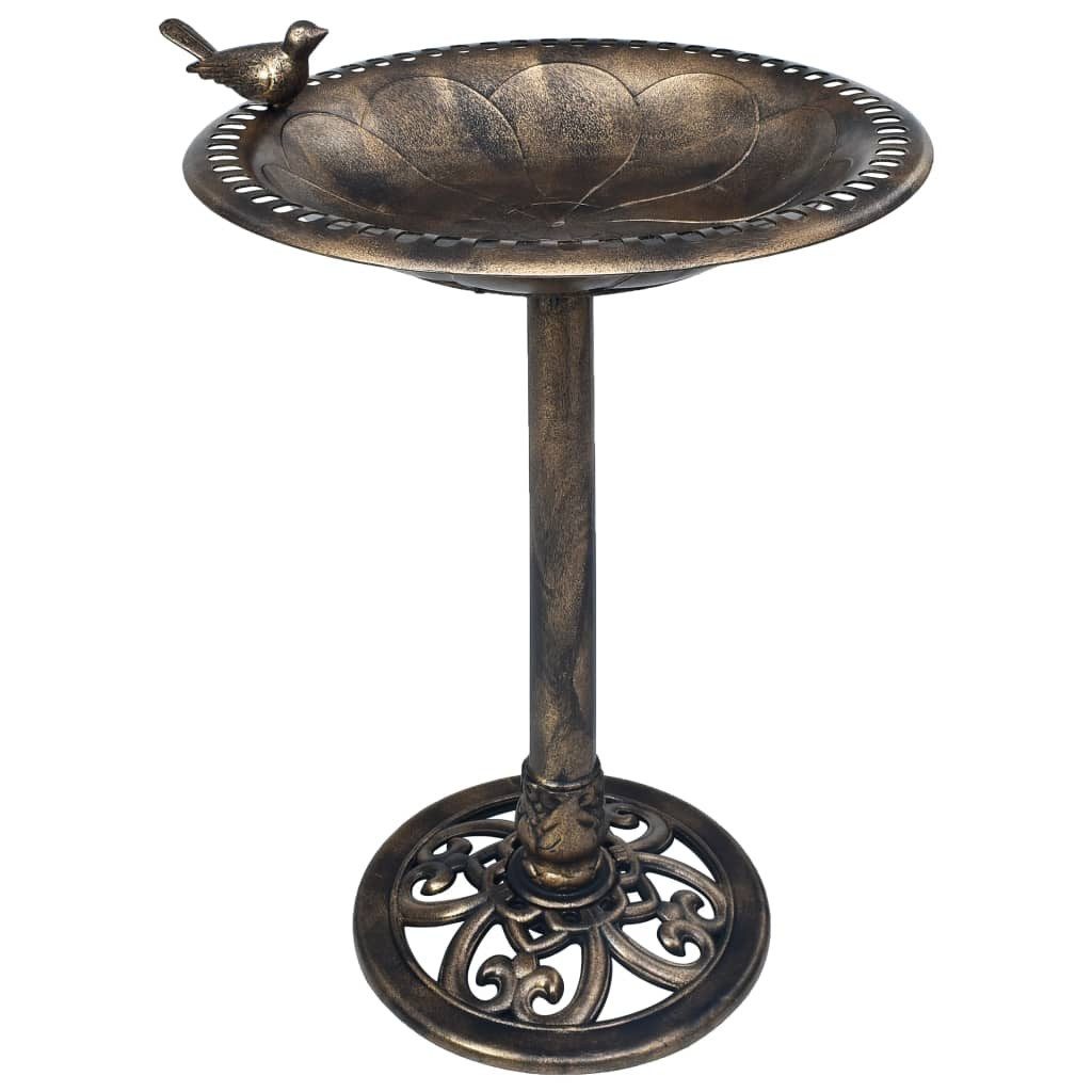 vidaXL Vogeltränke Vogelbad Bronzen Kunststoff günstig online kaufen