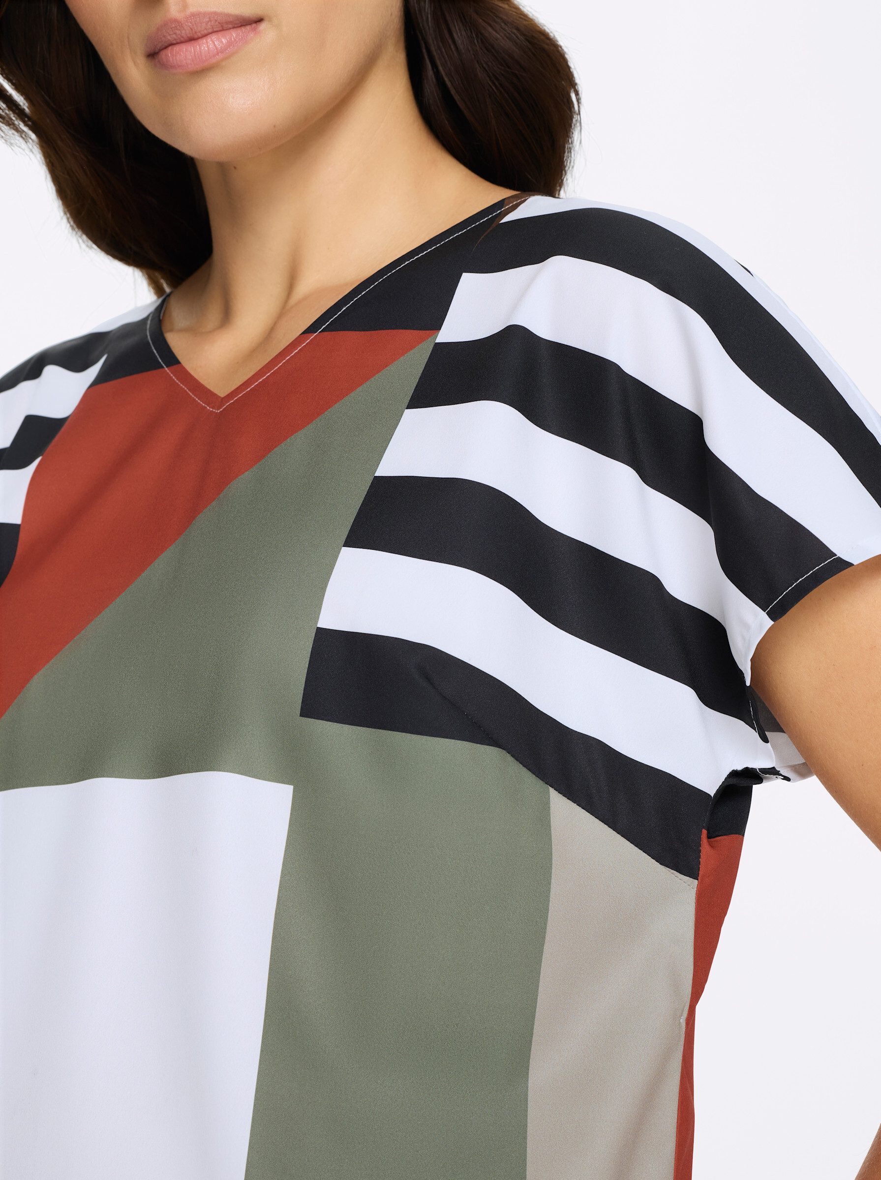 Sieh an! Klassische Bluse Schlupfbluse Kurzarm