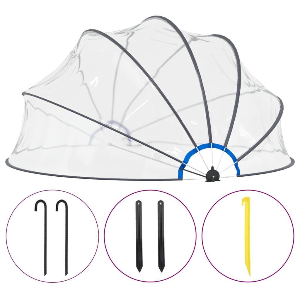 vidaXL Poolüberdachung, Pool-Kuppel 440x220 cm