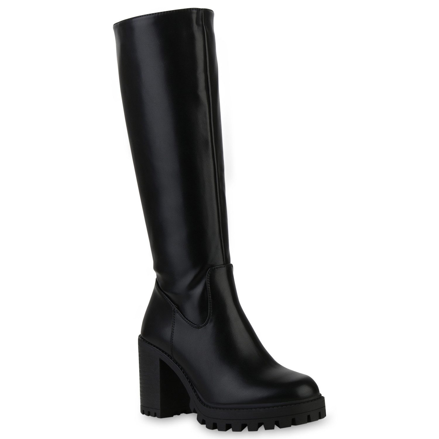 VAN HILL 840752 Stiefel Damen Leicht Gefütterte Klassische Stiefel Profil-Sohle