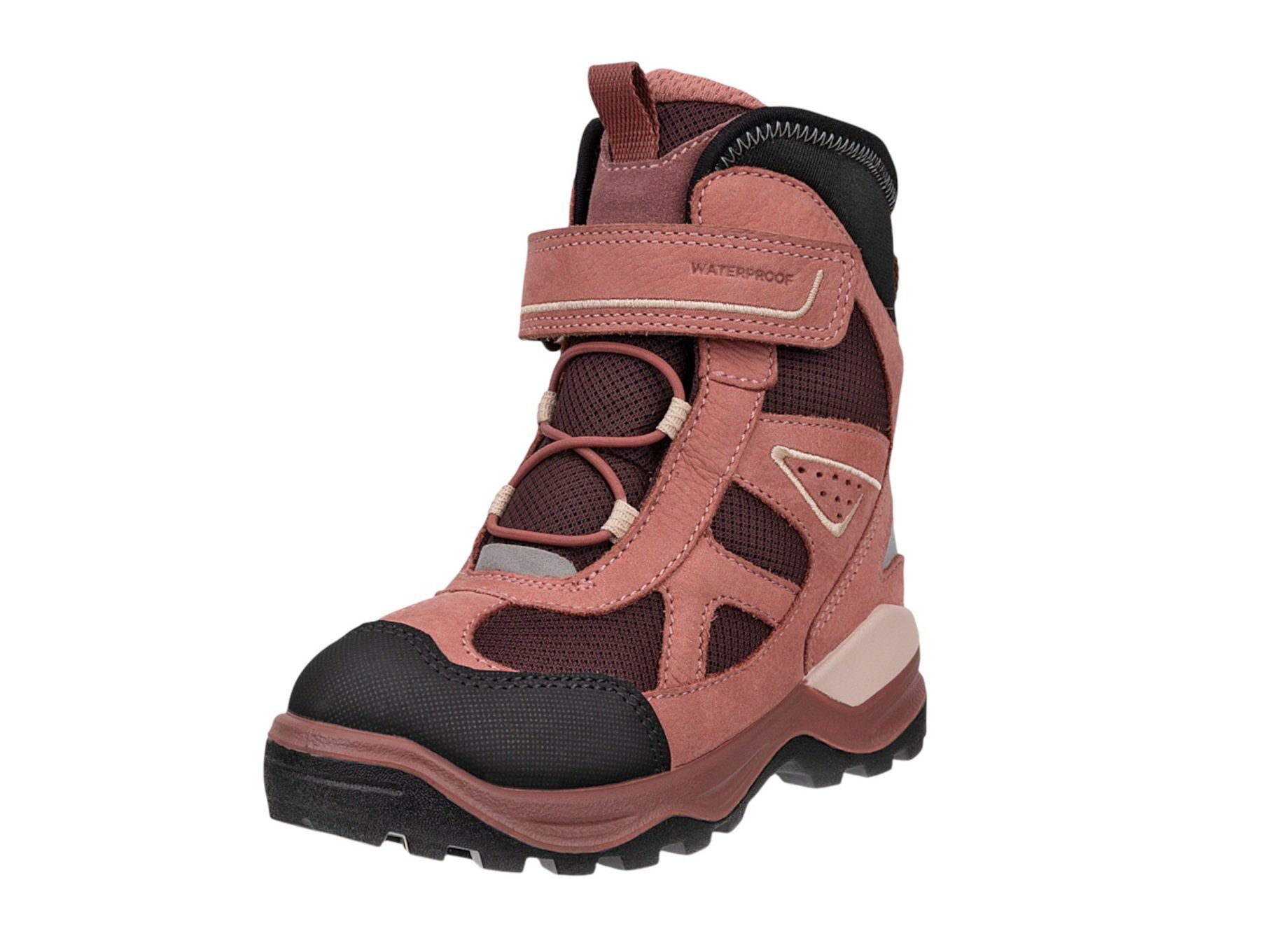 Ecco Snow Mountain (Nubukleder/Textil, wasserdicht) rosa Mädchen Winterstiefel