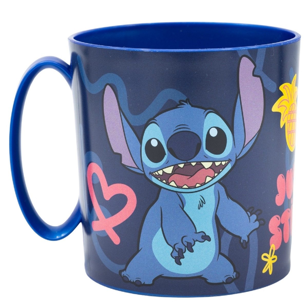 Lilo & Stitch Becher - Mikrowellengeeigneter Kunststoffbecher 390 ml – für Kinder, perfekt für die Kinder, ideal für Outdoor