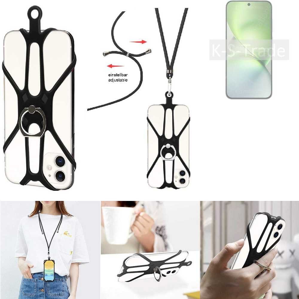 K-S-Trade Handyhülle für Vivo X200 Pro mini, 3in1 Handykette Handyband Handykordel Halsband Smartphone-Ring