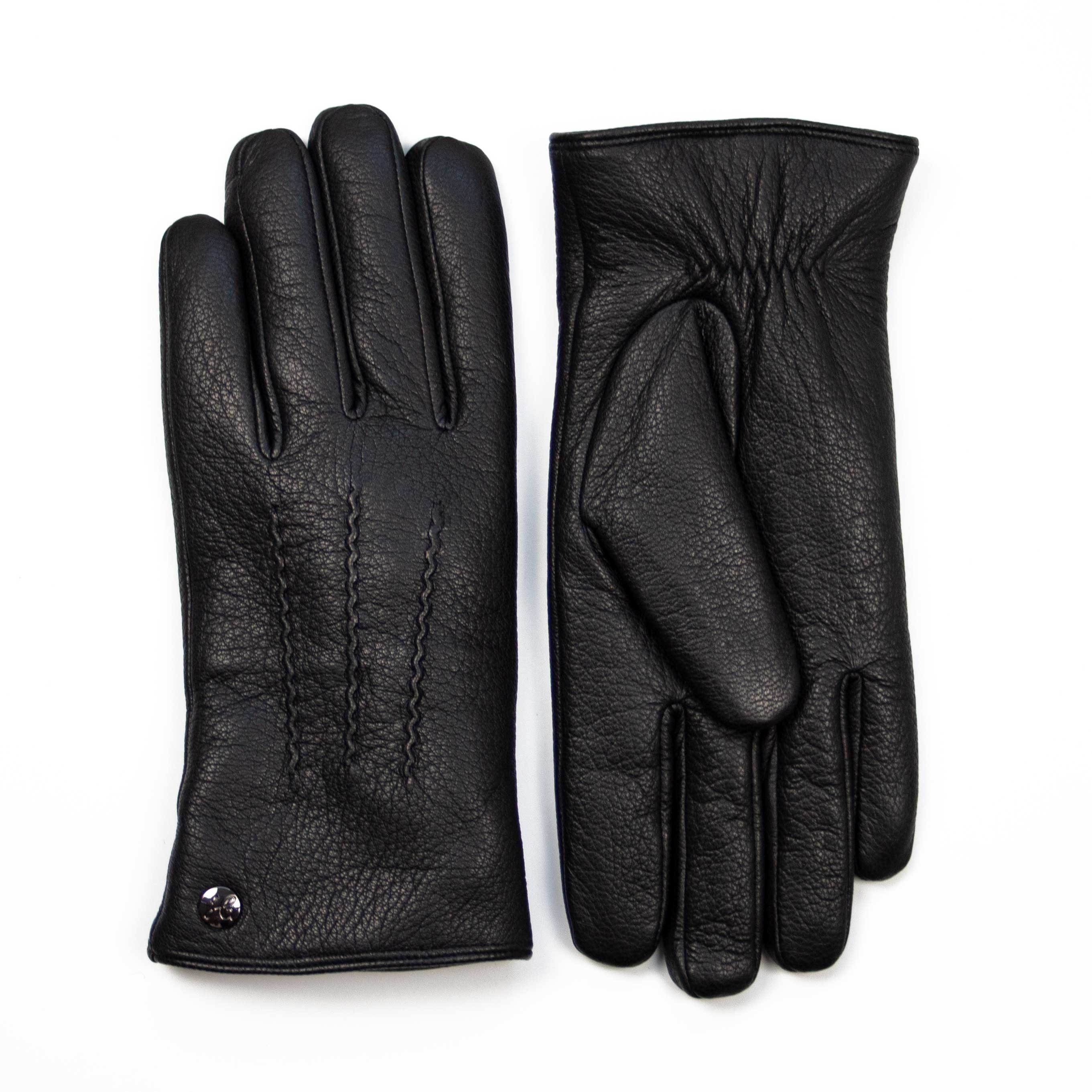 Hand CHUCK-Ziegenleder Lammfell Gewand Handschuhe by Weikert Futter-Touchscreenfähig Lederhandschuhe mit