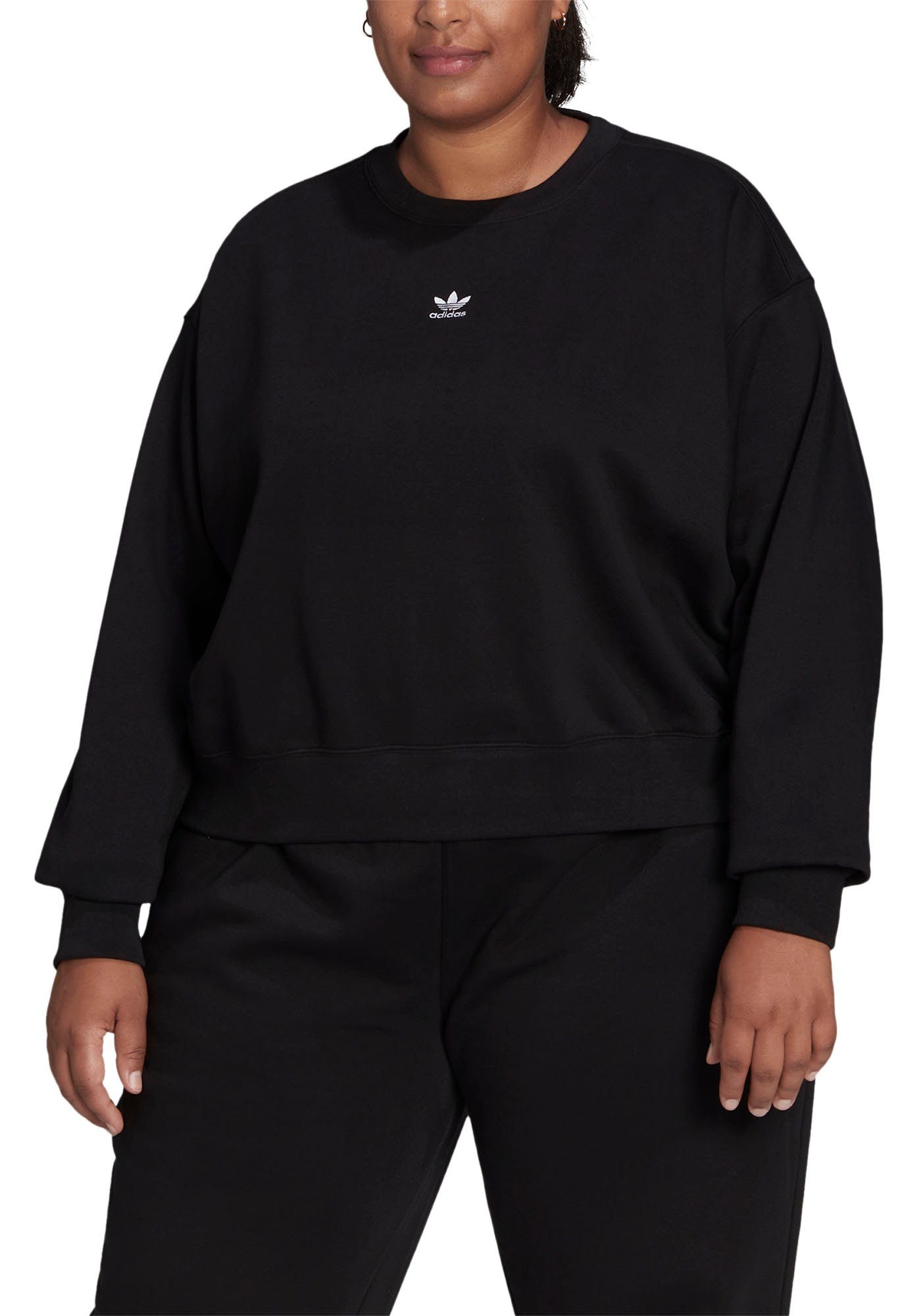 adidas Originals Sweatshirt BLACK GROSSE – GRÖSSEN ESSENTIALS ADICOLOR