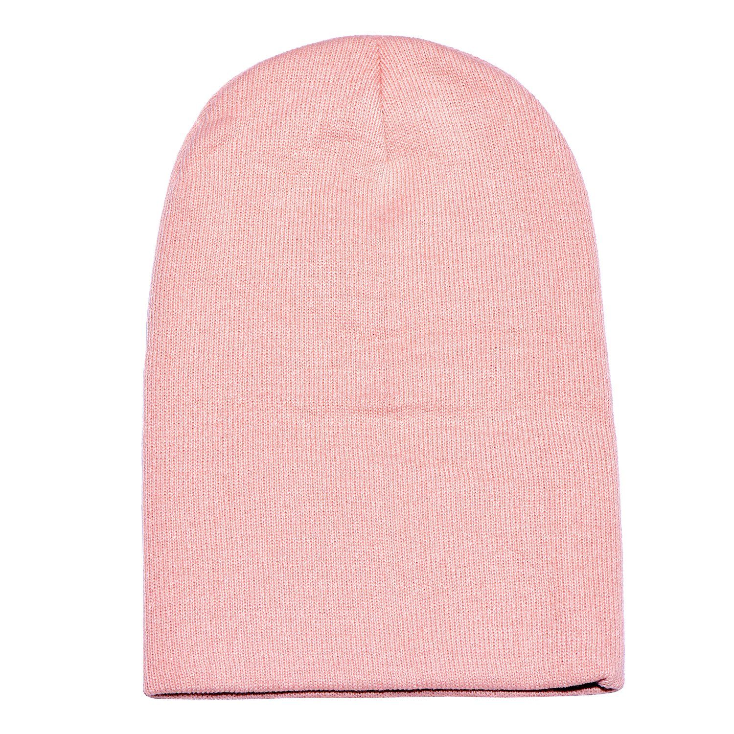 Wintermütze, (Packung, Mütze Schlauchmütze DonDon Beanie pink 1-St) klassischer Slouch-Beanie