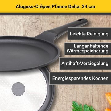 Krüger Crêpepfanne Delta, Aluminiumguss, für Induktions-Kochfelder geeignet