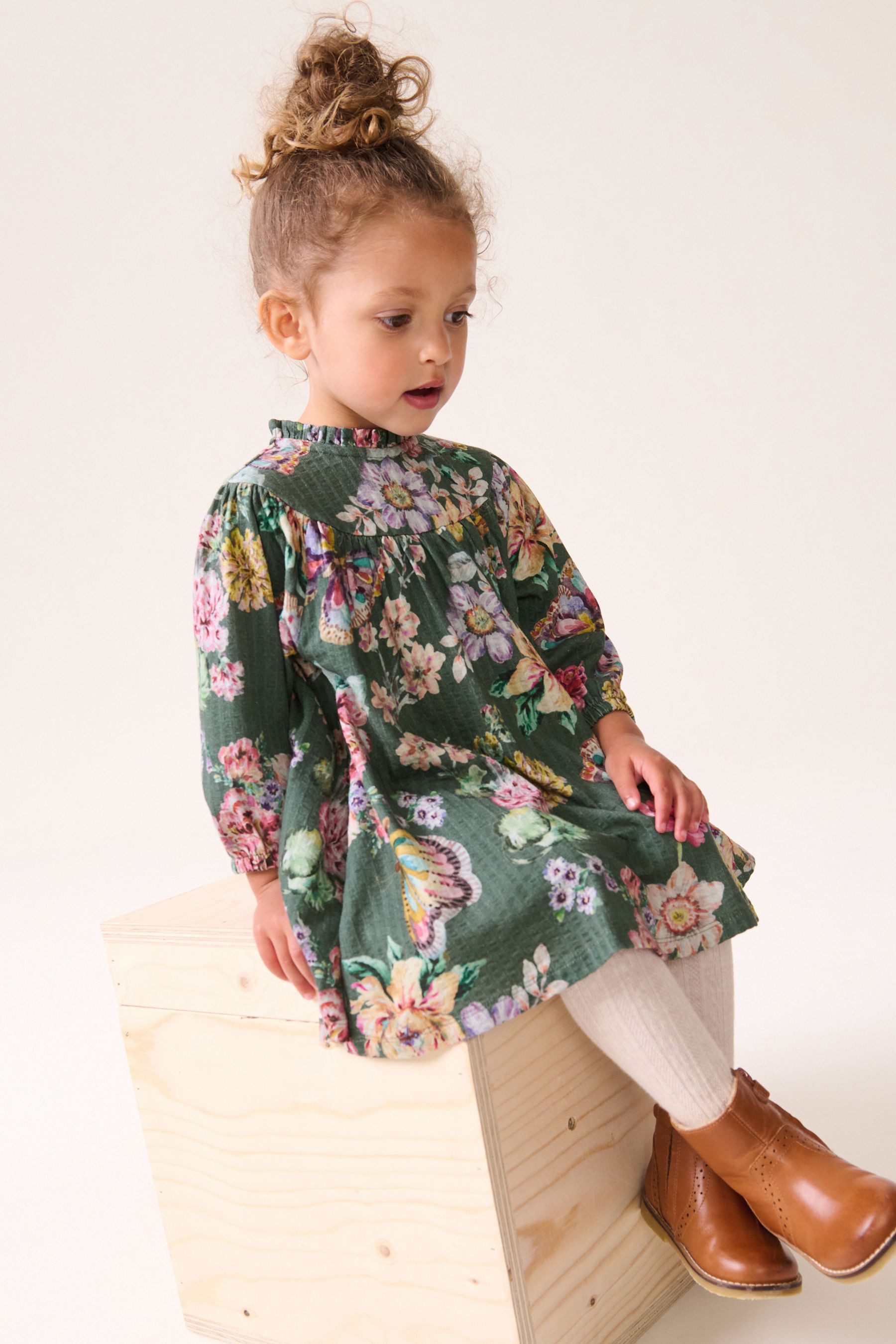 Next Jerseykleid Langarmkleid mit Kragen (1-tlg)
