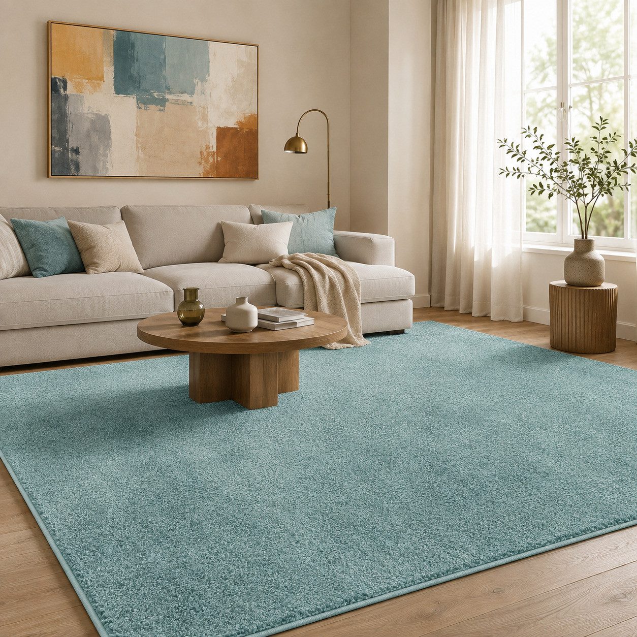 Snapstyle Veloursteppich Hochflor Velours Teppich Luna, Rechteckig, Höhe: 16 mm