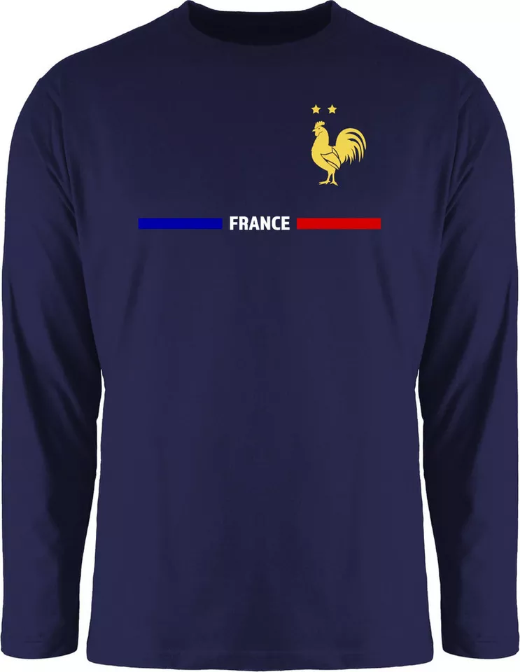 Shirtracer Rundhalsshirt Frankreich Trikot Wappen, France mit Stolz, Französisches Fan-Motiv 2026 Fussball WM Fanartikel
