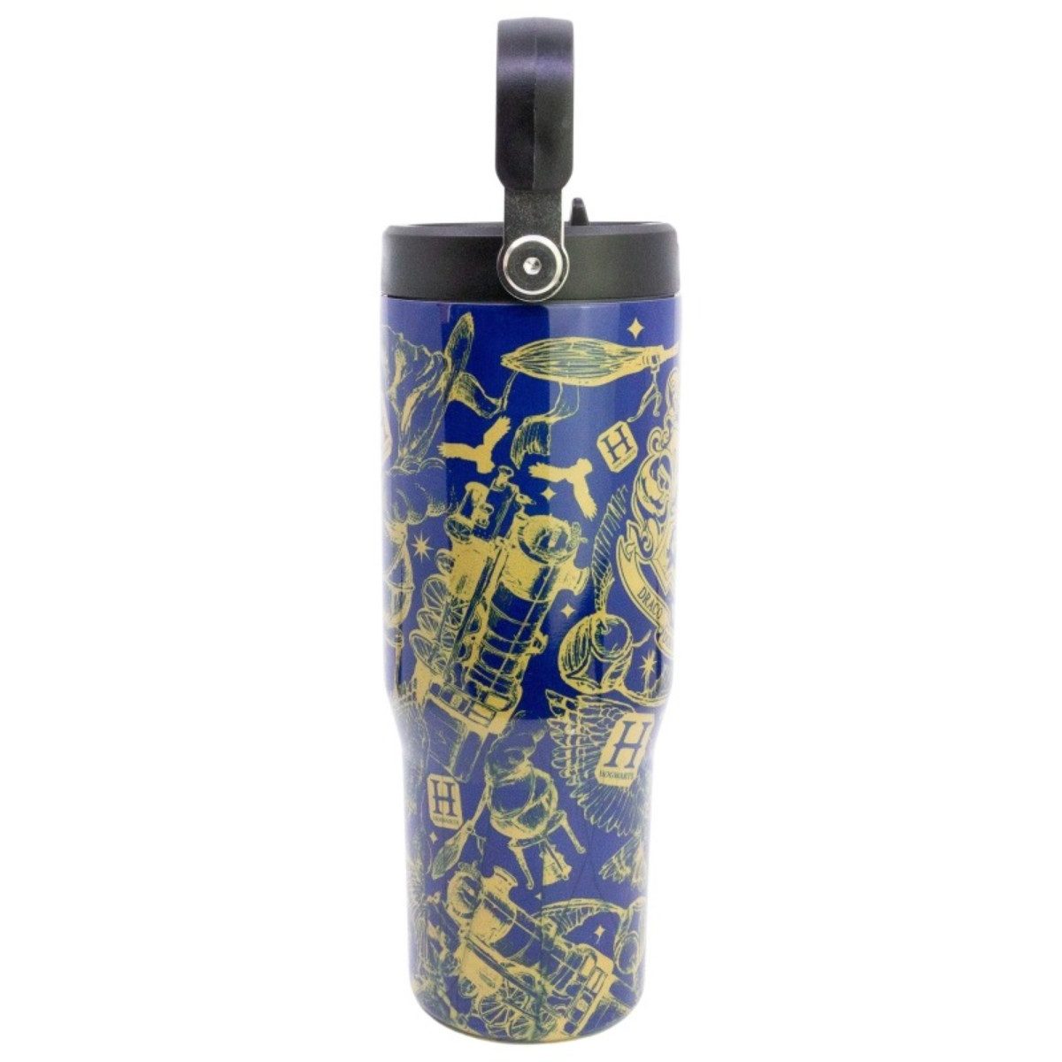 Harry Potter Thermobecher Edelstahl 860 ml mit Griff und Klappdeckel, Edelstahl