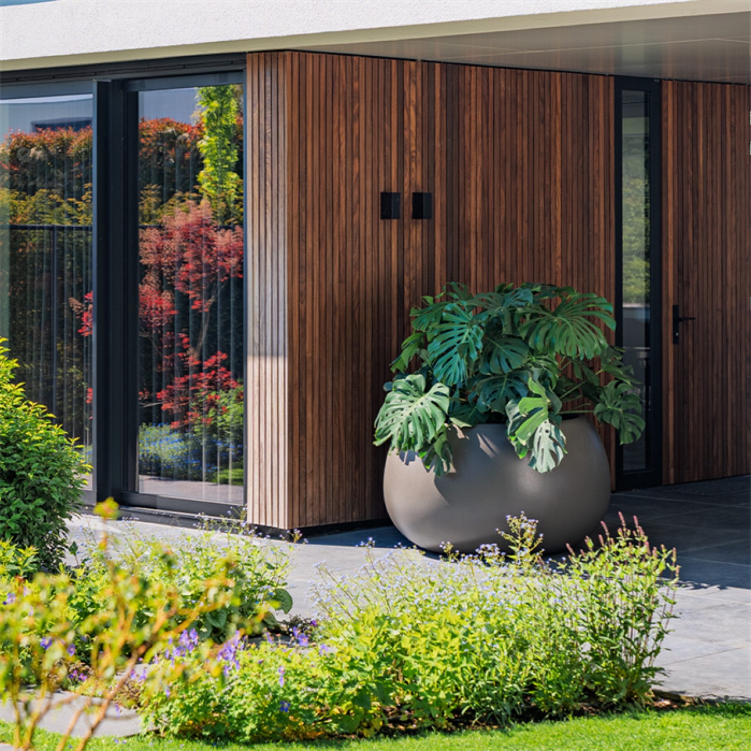 Adezz Pflanzkübel Adezz Mero Pflanzgefäß Fiberglas Pflanzkübel Blumenkübel 120x70