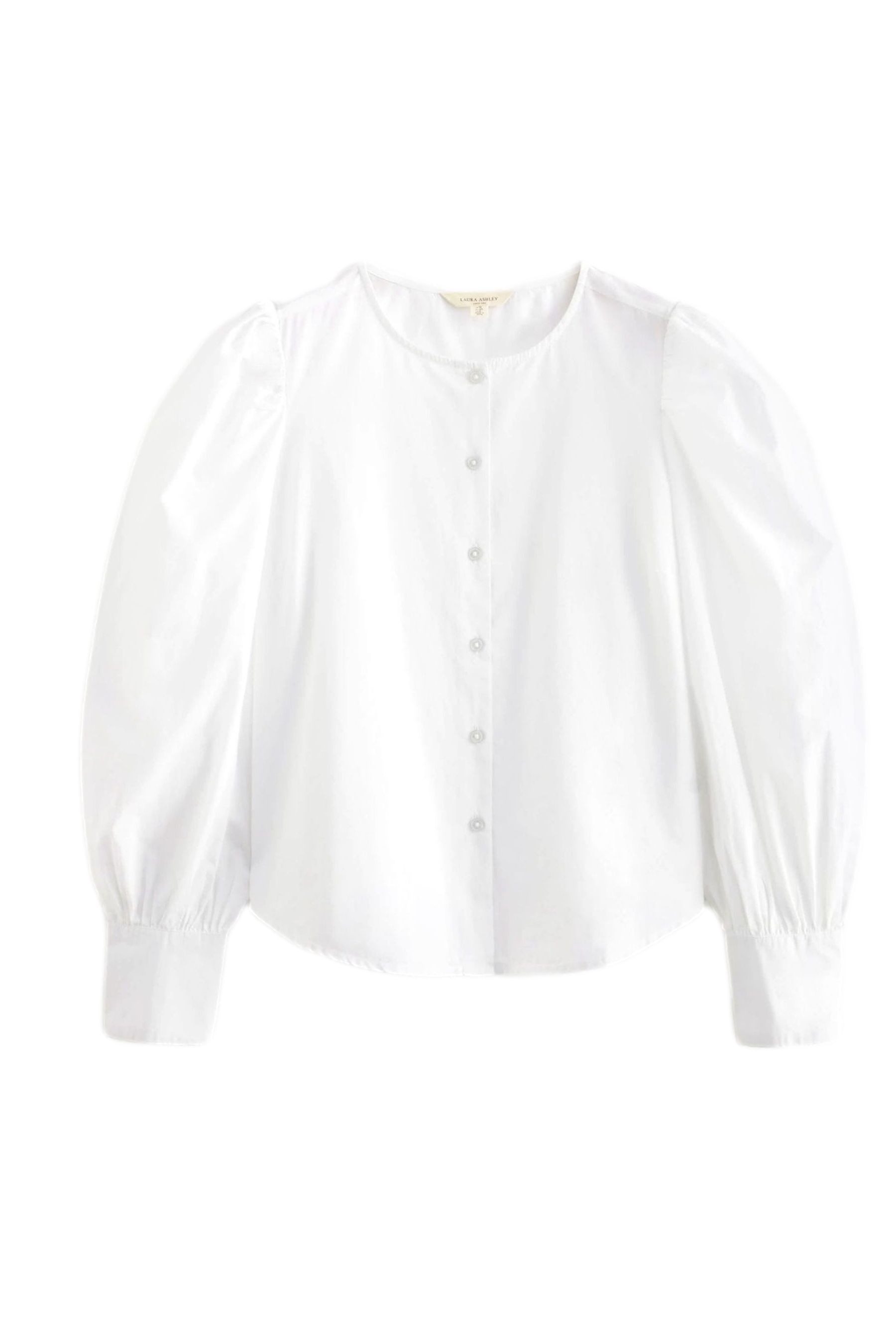 Langarmbluse Laura Ashley Bluse mit Puffärmeln