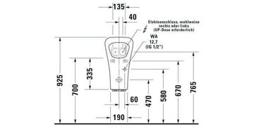 Duravit Bidet Elektro-Urinal DURASTYLE 300x340mm Bat Zul v hint o Fliege HG we