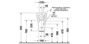 Duravit Bidet Elektro-Urinal DURASTYLE 300x340mm Netzans ZL v hi o Fliege HG we