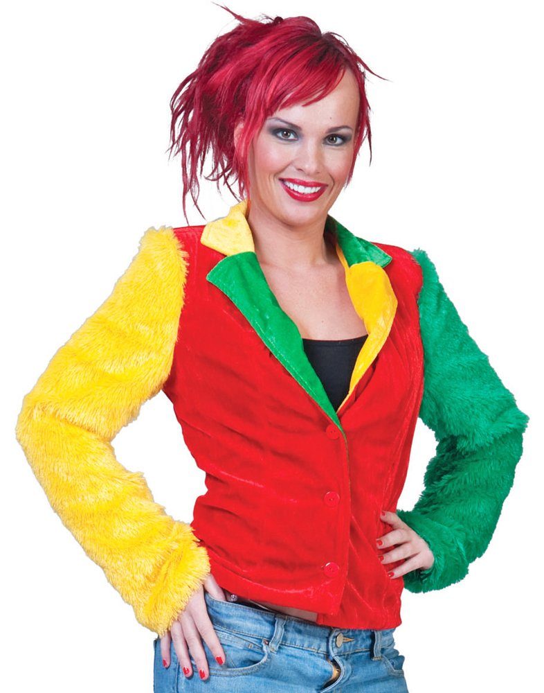 Kostüm Hippie Jacke Grace in Plüsch-Optik für Damen - Meh
