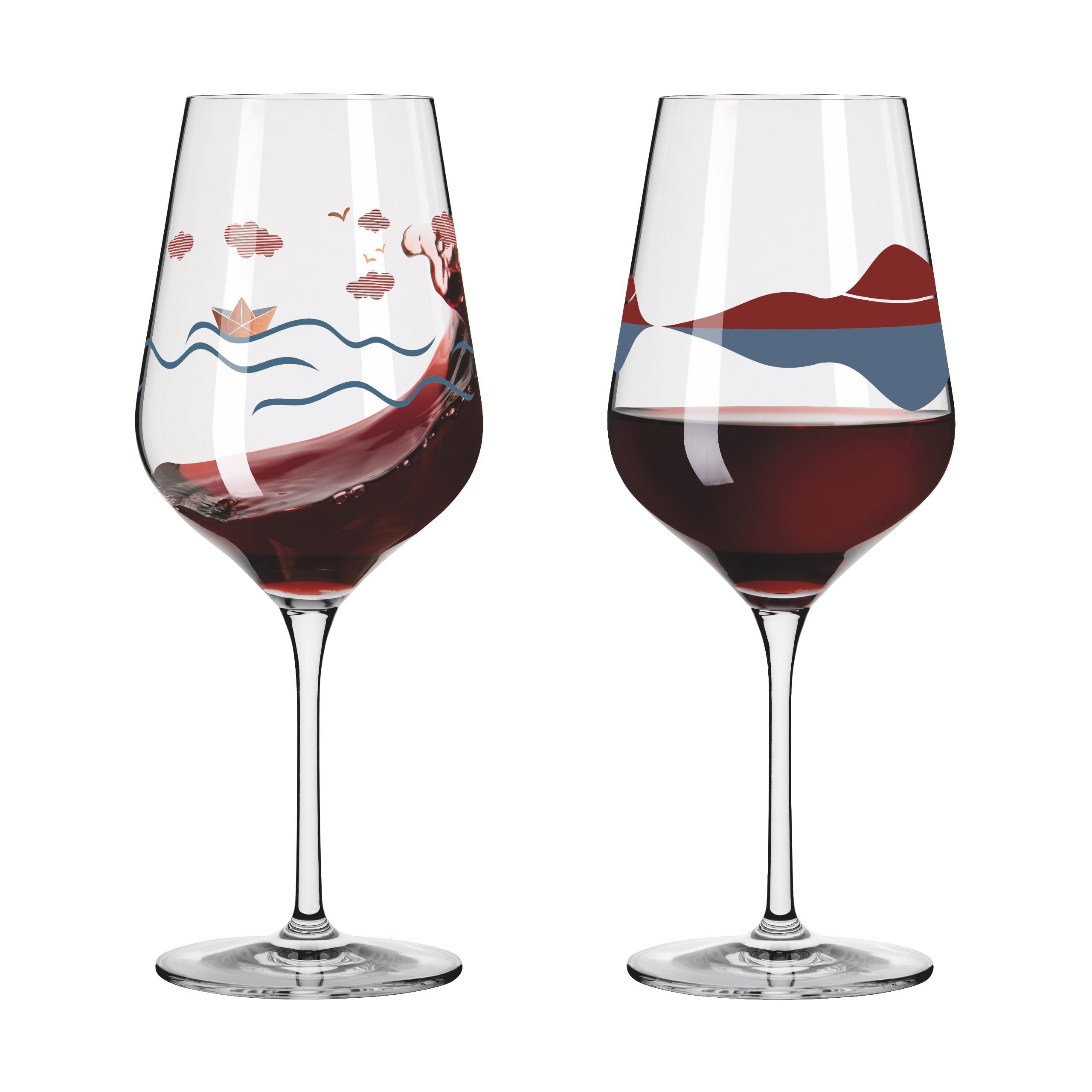 Ritzenhoff Rotweinglas Herzkristall