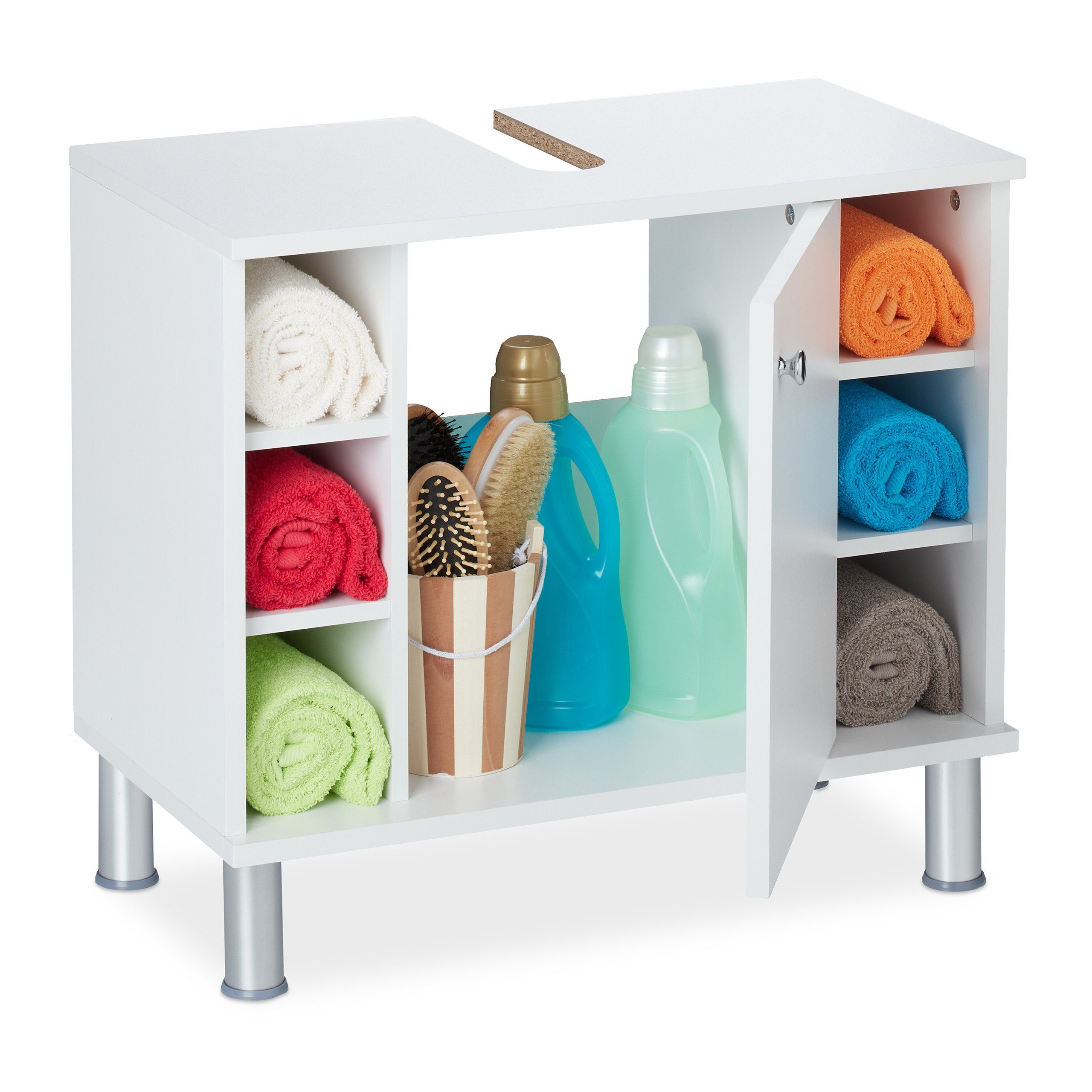 relaxdays Waschbeckenunterschrank weiß günstig online kaufen