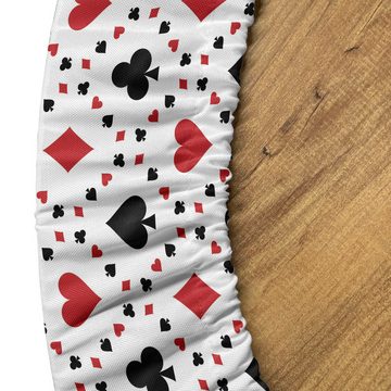 Abakuhaus Tischdecke Rundum-elastische Stofftischdecke, rot schwarz Tourist Poker-Karten