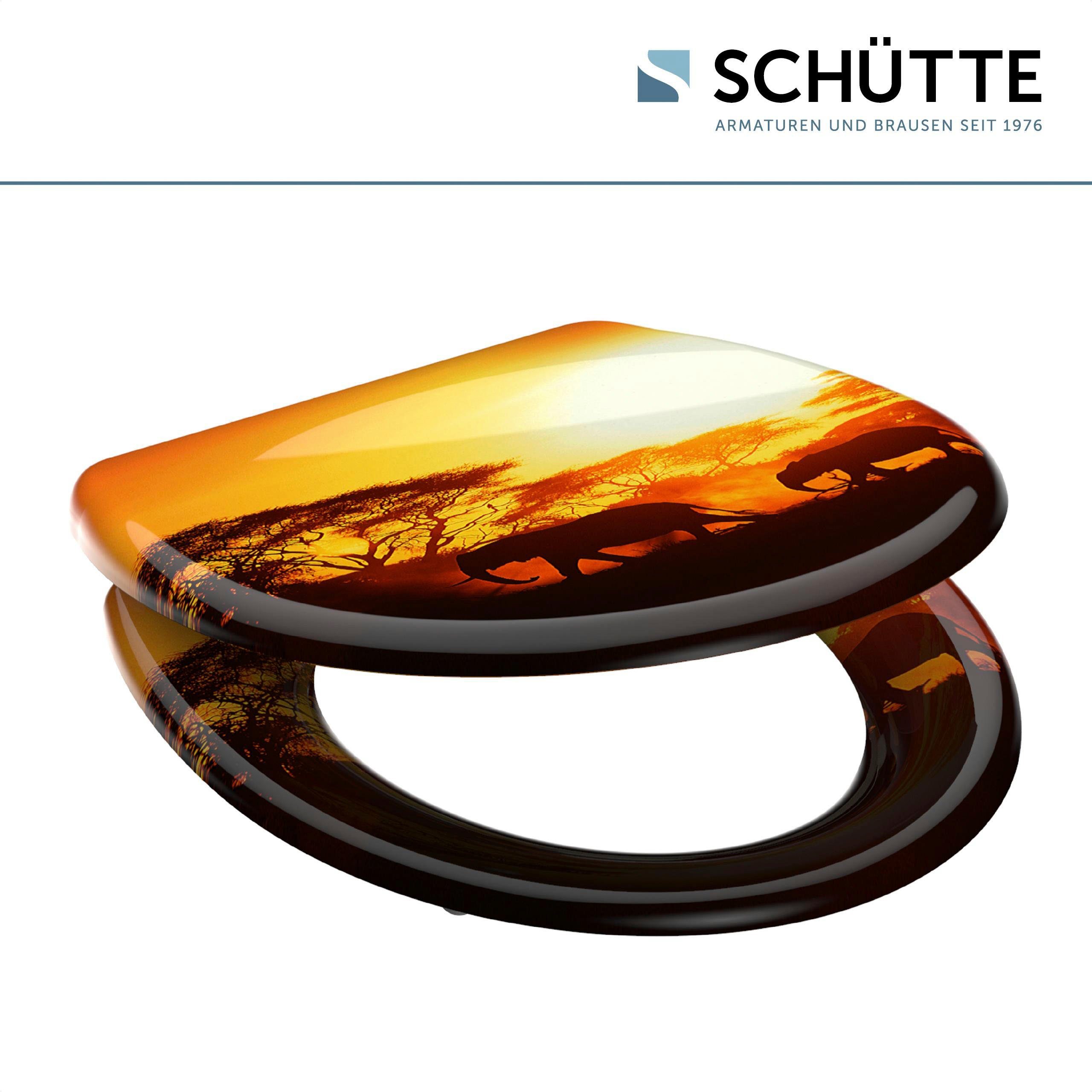 Schütte WC-Sitz Africa, Duroplast, mit Absenkautomatik und Schnellverschluss