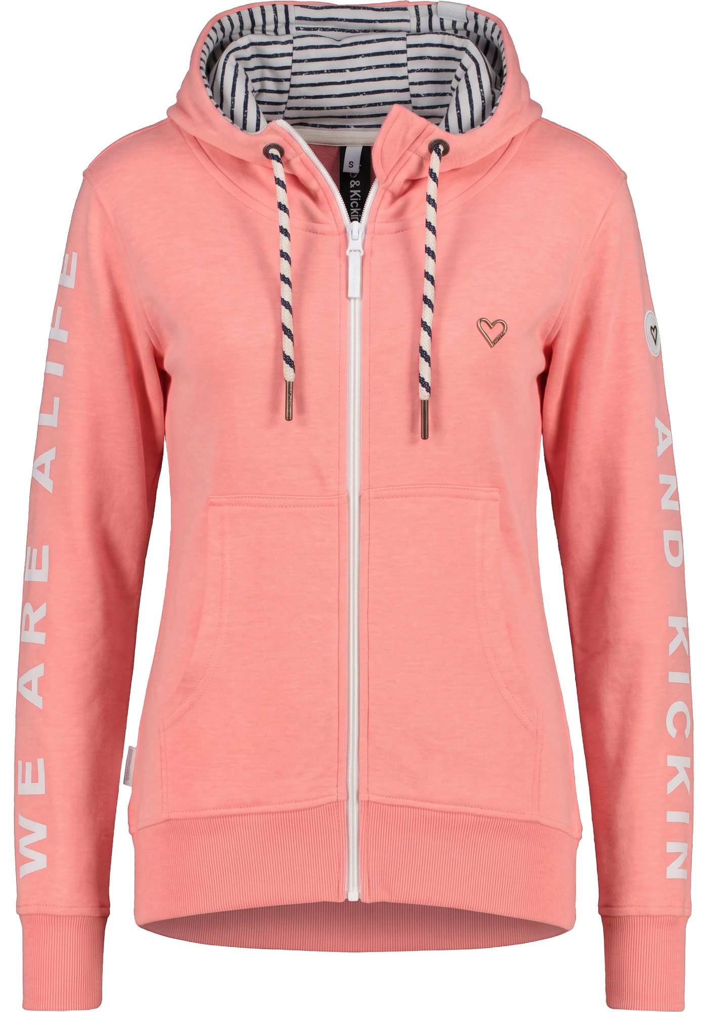 Alife & Kickin Sweatjacke JessyAK A leichte Kapuzensweatjackemit Logo-Schriftzug auf den Ärmeln – Bild 5 von 5