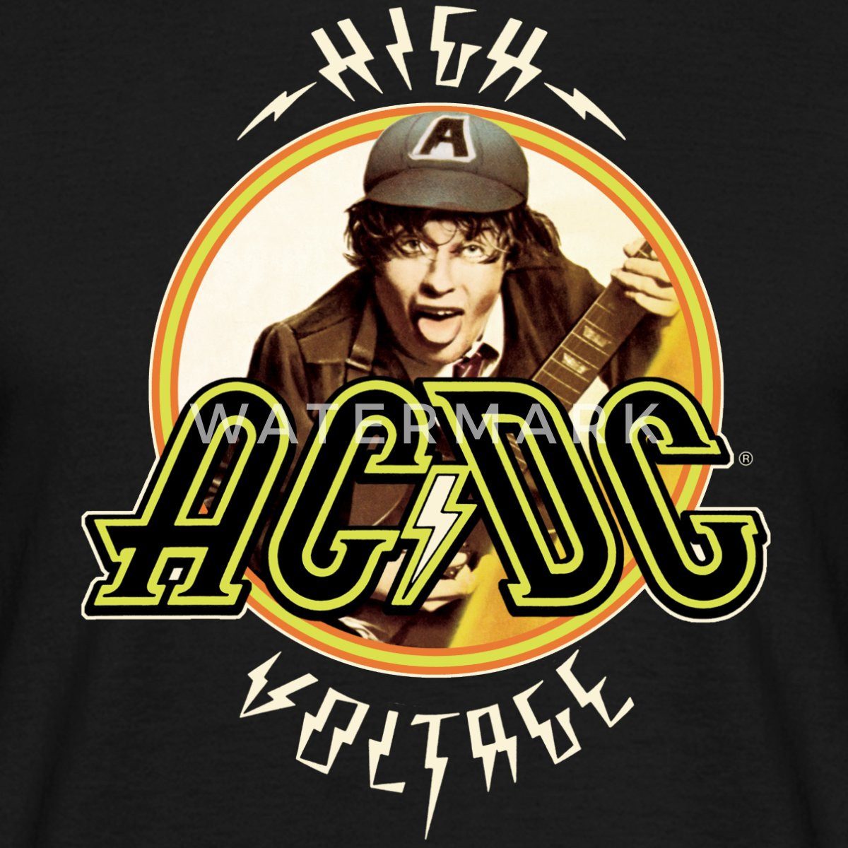 Spreadshirt T-Shirt AC/DC Logo High Voltage günstig online kaufen