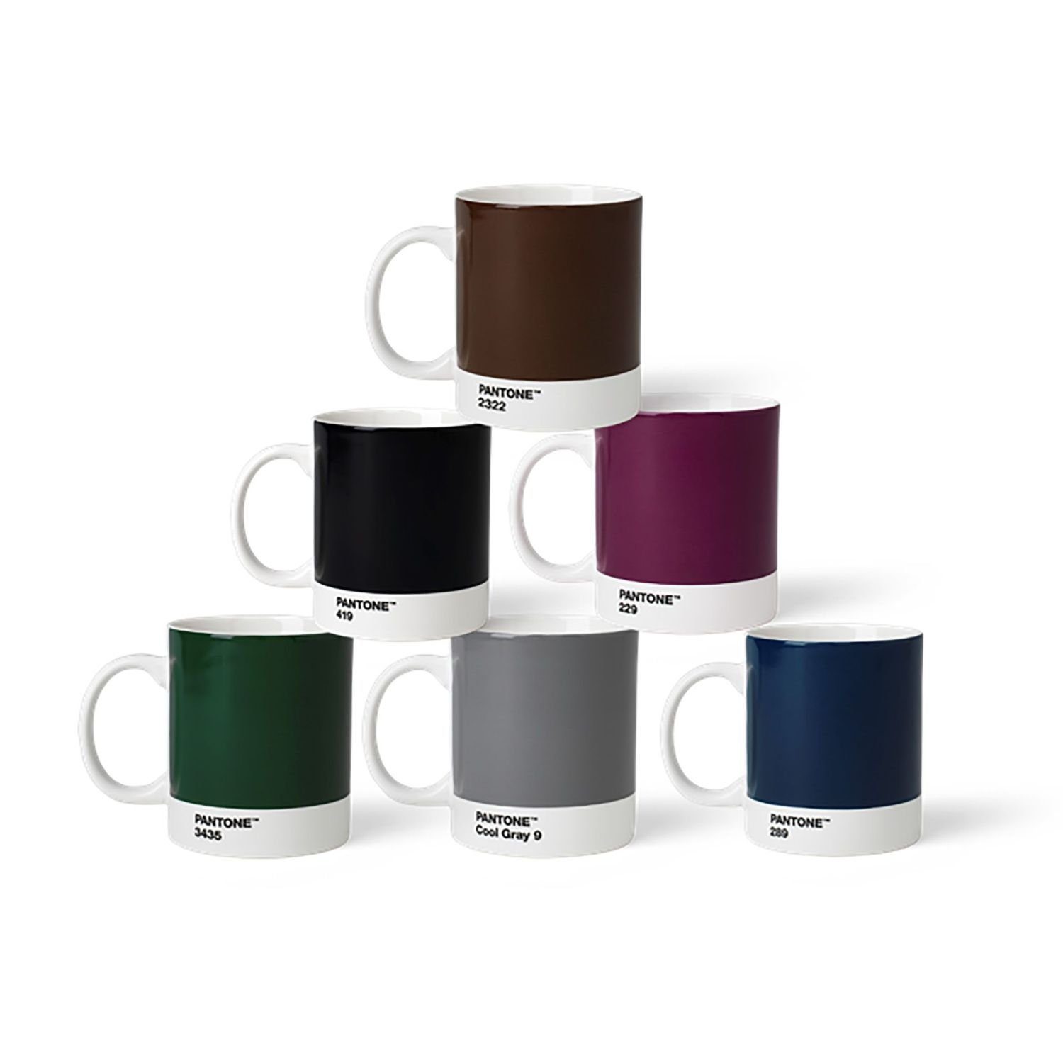 Pantone Universe Becher Set Natur-Farben, Porzellan, 6-teilig