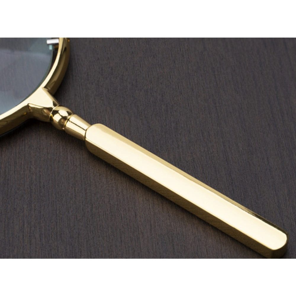 VERK GROUP Handlupe Handlupe 6-fach Vergrößerung Goldfarben – Leselupe 22 cm für Senioren – Bild 5 von 5