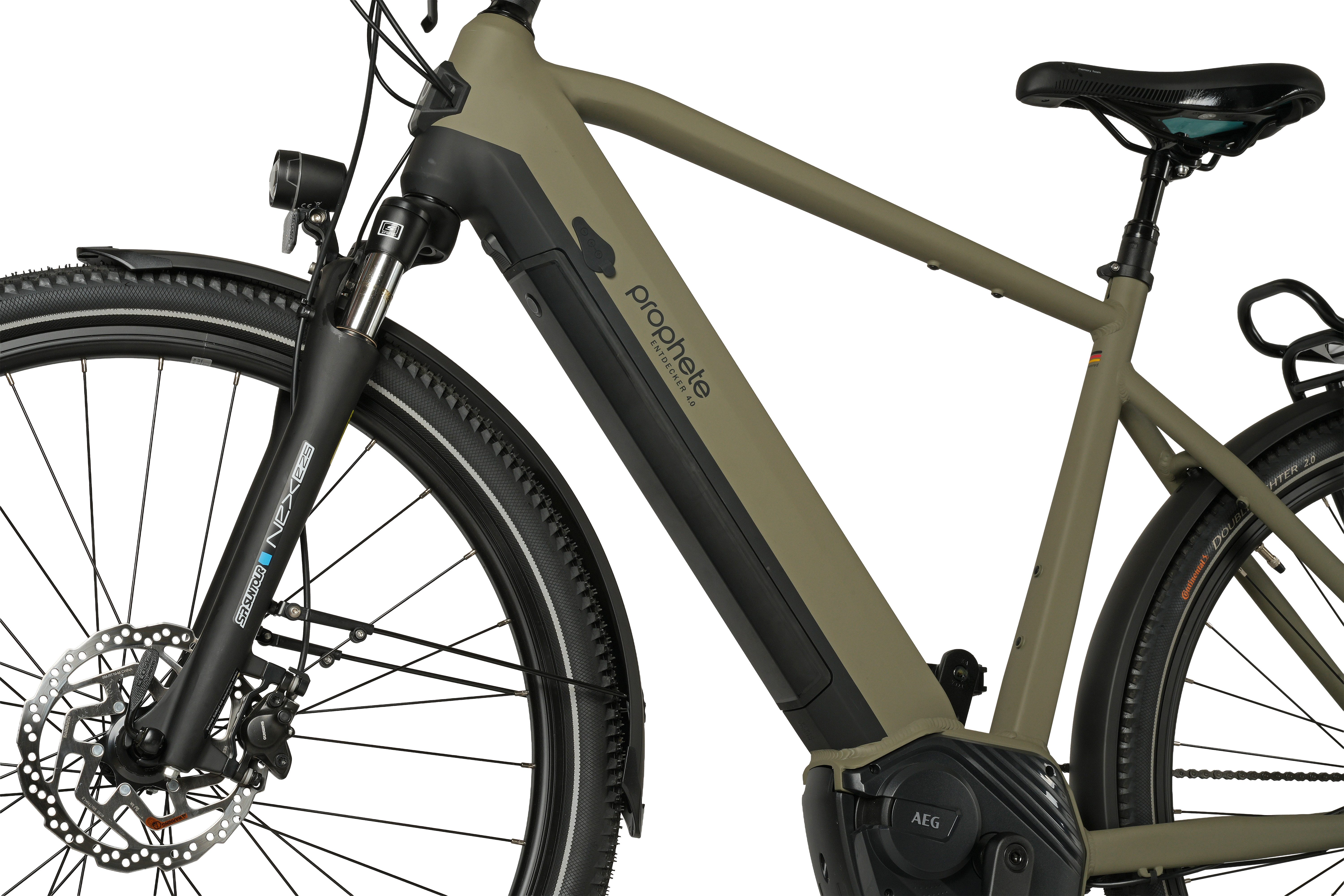 Prophete E-Bike Trekkingrad Entdecker 4.0, 10 Gang microSHIFT XLE Schaltwerk, Kettenschaltung, Mittelmotor, 540 Wh, Pedelec, Elektrofahrrad für Herren