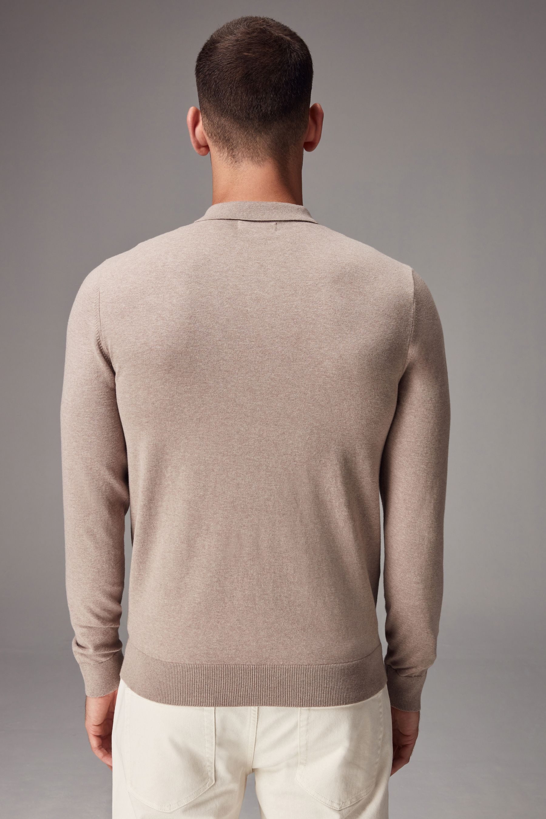 Next Langarm-Poloshirt Langärmeliges Regular Fit Poloshirt günstig online kaufen