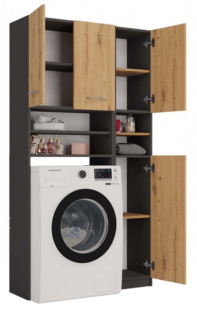 MAGOWA Waschmaschinenumbauschrank Badezimmer-Schrank-Set – Säulenregal + günstig online kaufen