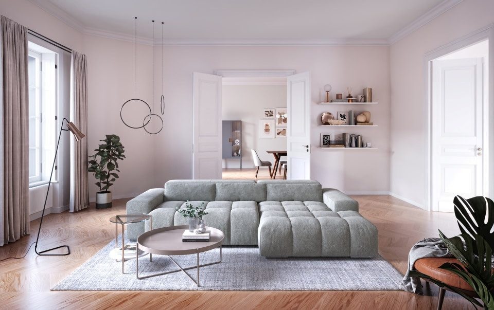 COTTA Ecksofa Orion Chenille