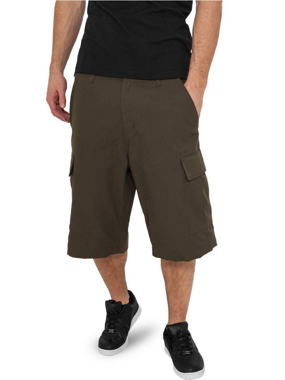 URBAN CLASSICS Shorts Camouflage Cargo Shorts mit 100% Baumwolle olive (TB517)