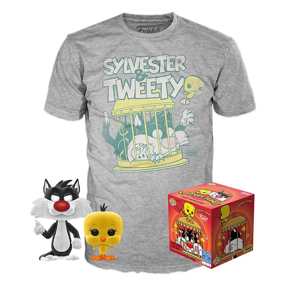 Funko T-Shirt Sylvester und Tweety T-Shirt mit Funko POP! - Looney Tunes
