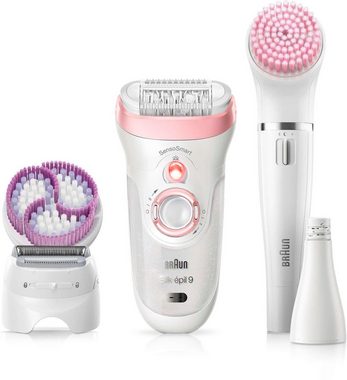 Braun Epilierer Silk-épil 9 9-975 6-in-1, Kabellose Wet&Dry Haarentfernung 6-in-1 Epilierer für Gesicht & Körper