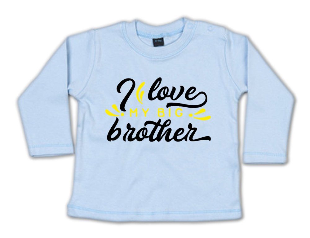 G-graphics Longsleeve I love my big brother Baby Sweater, Baby Longsleeve T, mit Spruch / Sprüche, mit Print / Aufdruck, Geschenk zu jedem Anlass