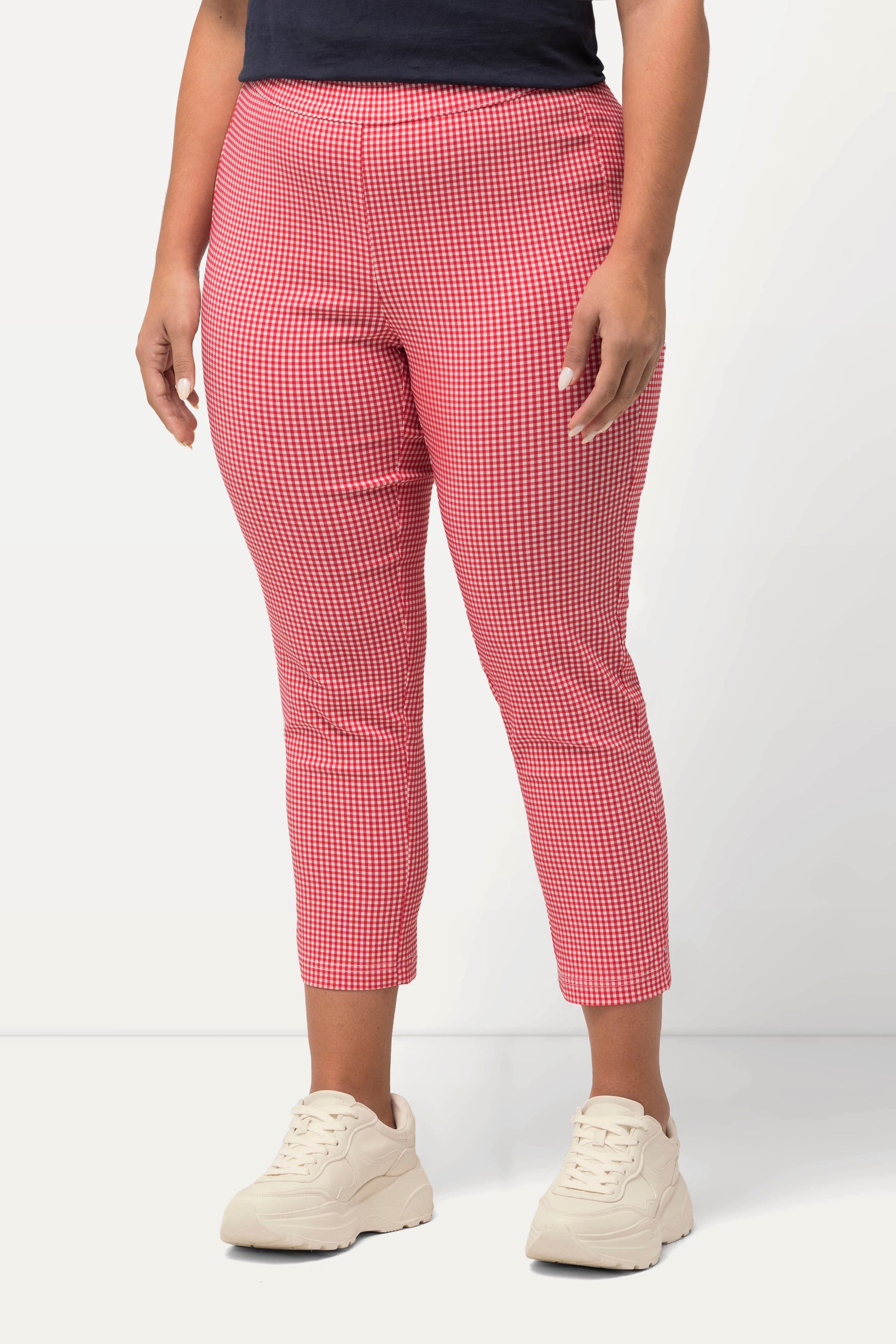 Ulla Popken Stoffhose 7/8-Bengalinhose Sienna Vichykaro günstig online kaufen