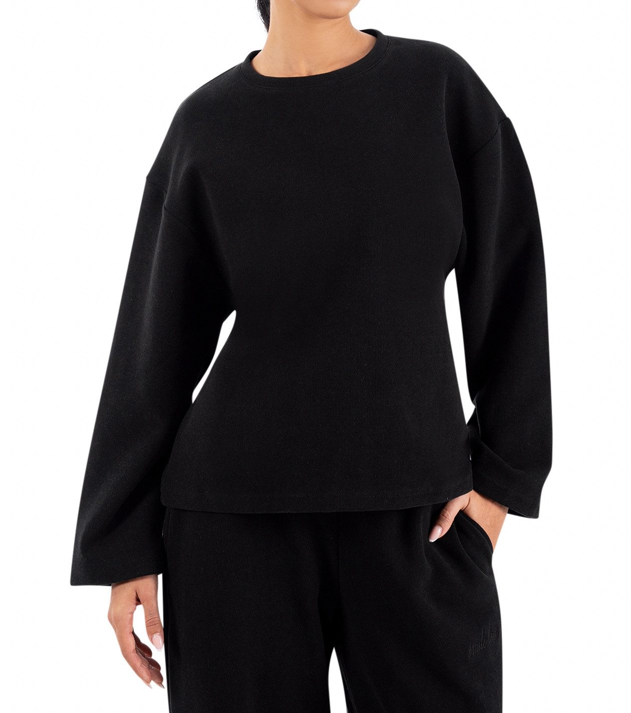 Smilodox Longsleeve Sirel, Langarmshirt Oversize Fit mit Rundhalsausschnitt, Sport Weiche Baumwolle, Lässige Silhouette, Rundhalsausschnitt, Alltag