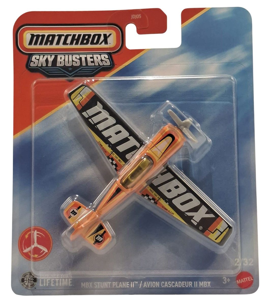 MATCHBOX Spielzeug-Flugzeug Mattel JJW17 Matchbox Sky Busters Modellflugzeug MBX Stunt Plane II
