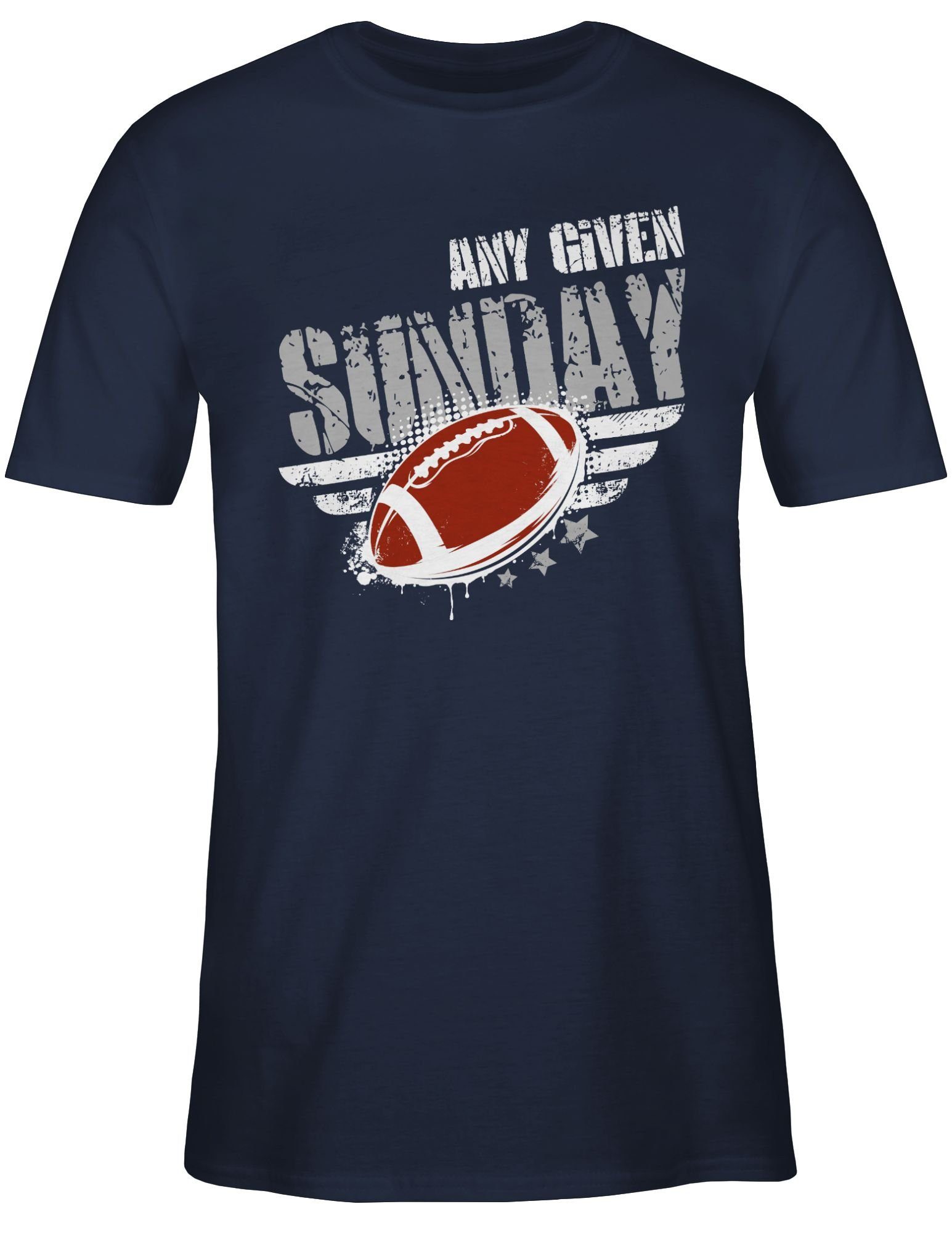 Any Football T-Shirt Given Football Blau American Navy Shirtracer NFL Sunday 2