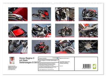 CALVENDO Wandkalender Horex Regina 3 mit Steib Seitenwagen S 501 (Premium, hochwertiger DIN A2 Wandkalender 2023, Kunstdruck in Hochglanz)