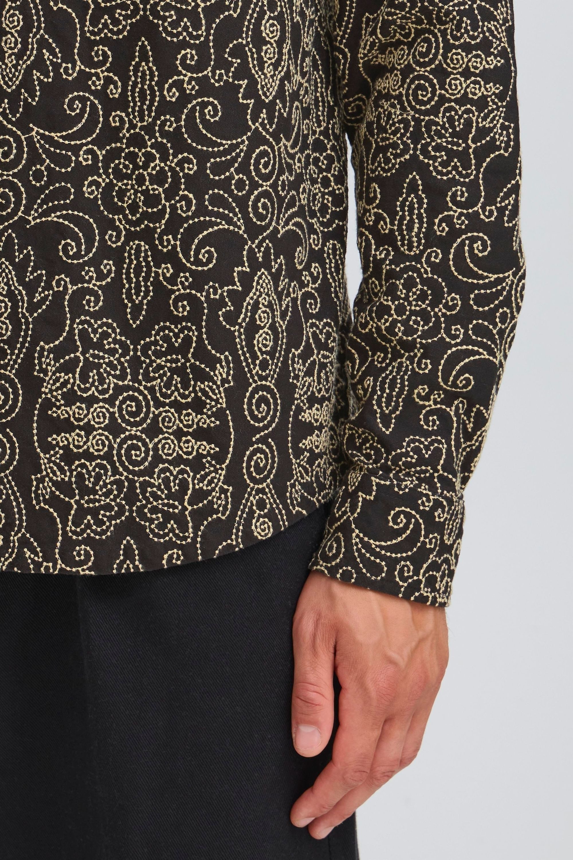 !Solid Hemdjacke SDSkibber Gemustertes Langarmhemd aus 100% Baumwolle