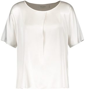GERRY WEBER Kurzarmshirt Blusenshirt mit gelegter Falte am Ausschnitt